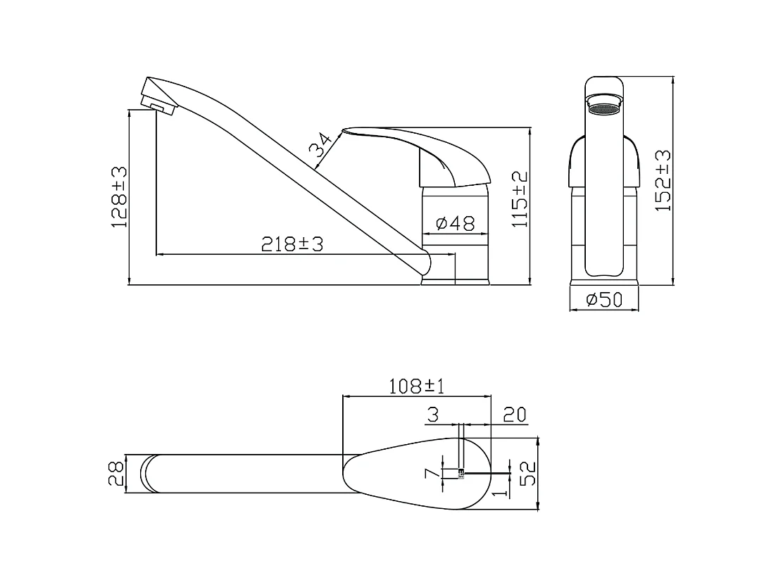 Théo Spültischmischer in Edelstahloptik Essebagno