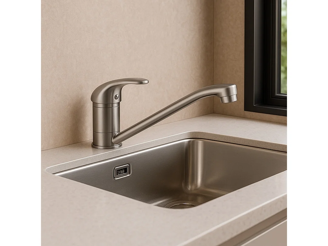 Théo Spültischmischer in Edelstahloptik Essebagno