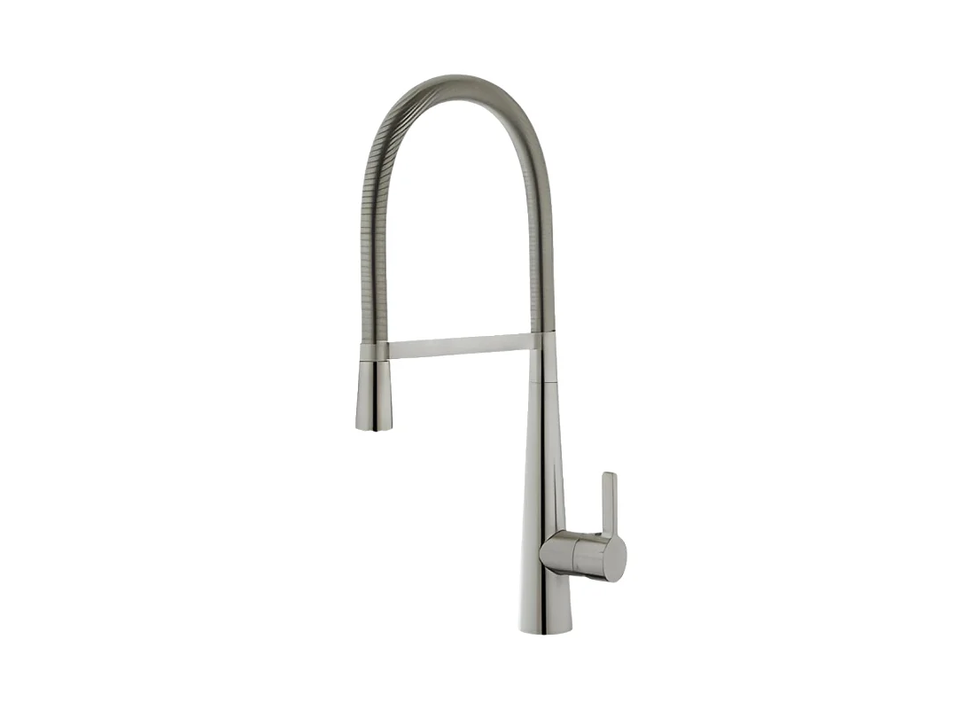 Player mitigeur évier à douchette mobile façon inox - Essebagno
