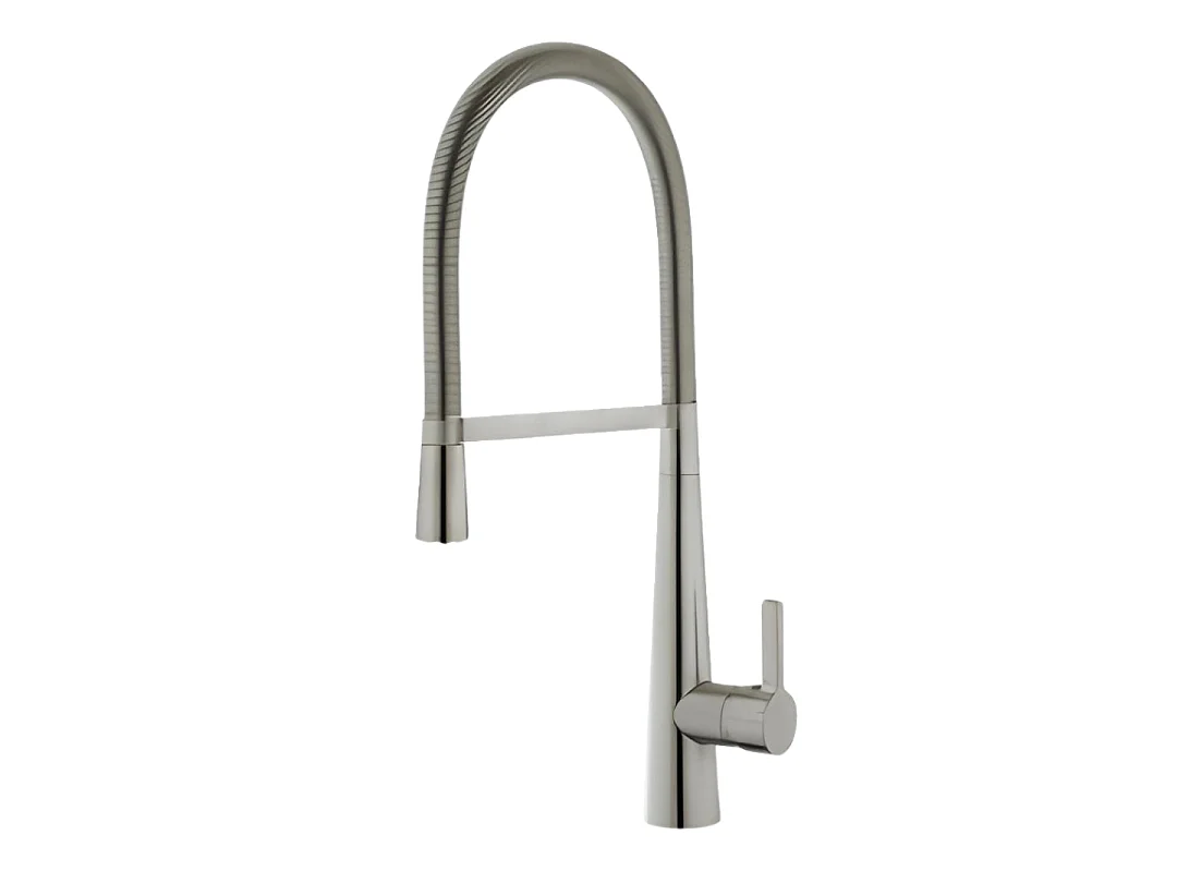 Player mitigeur évier à douchette mobile façon inox - Essebagno