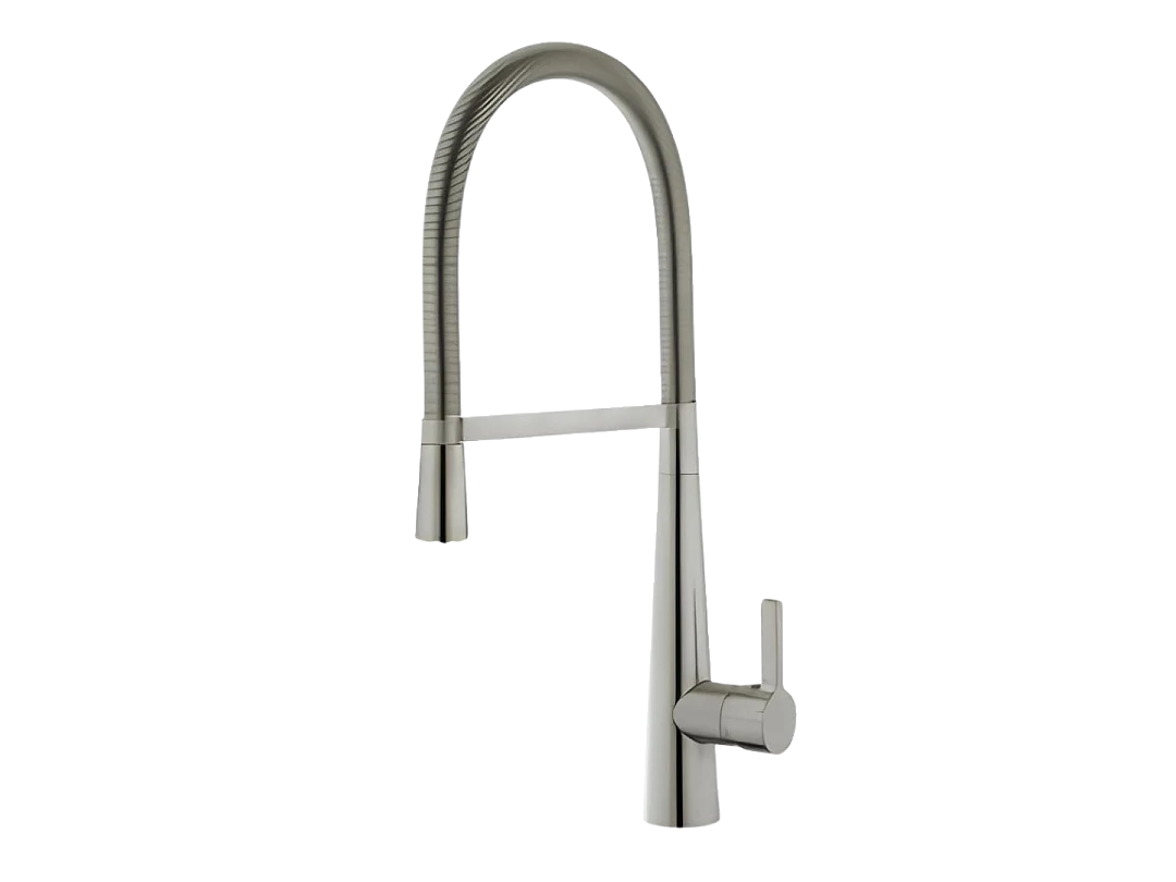 Player mezclador de fregadero con rociador de acero inoxidable Essebagno