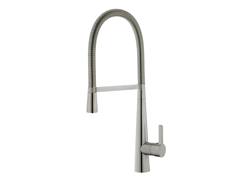 Player miscelatore per lavello con spruzzatore in acciaio inox Essebagno