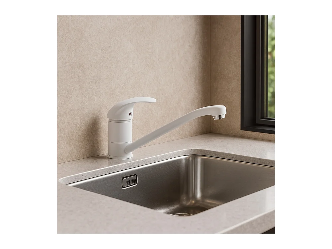 Théo torneira de lavatório branca Essebagno