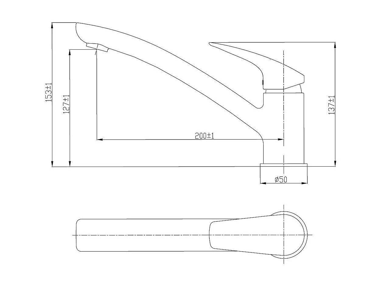 Misturadora de lava-loiça Silo cromada Essebagno