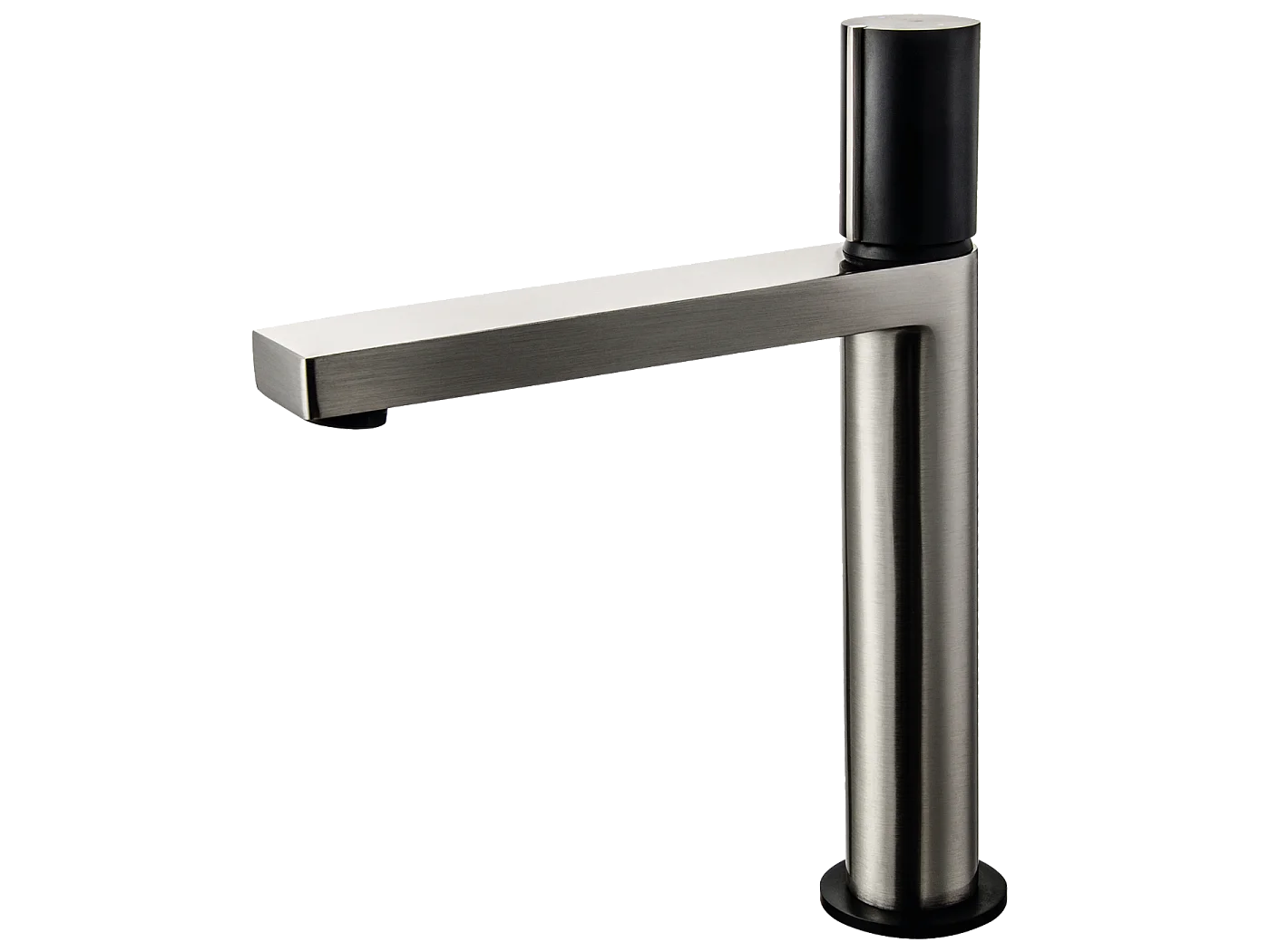 Miscelatore per lavabo alto Exil in acciaio inox e nero Essebagno