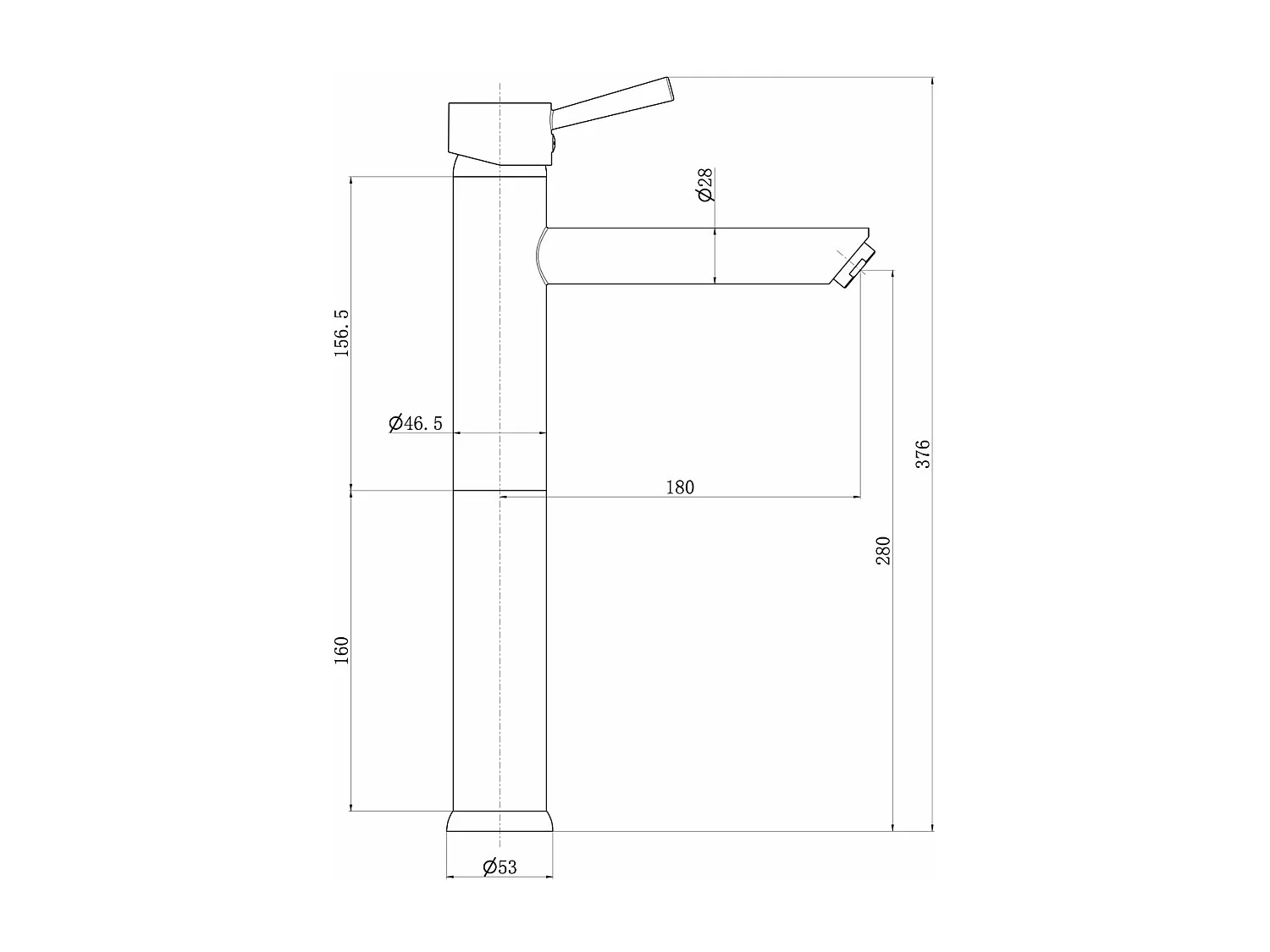 Gift Miscelatore per lavabo alto nero Essebagno