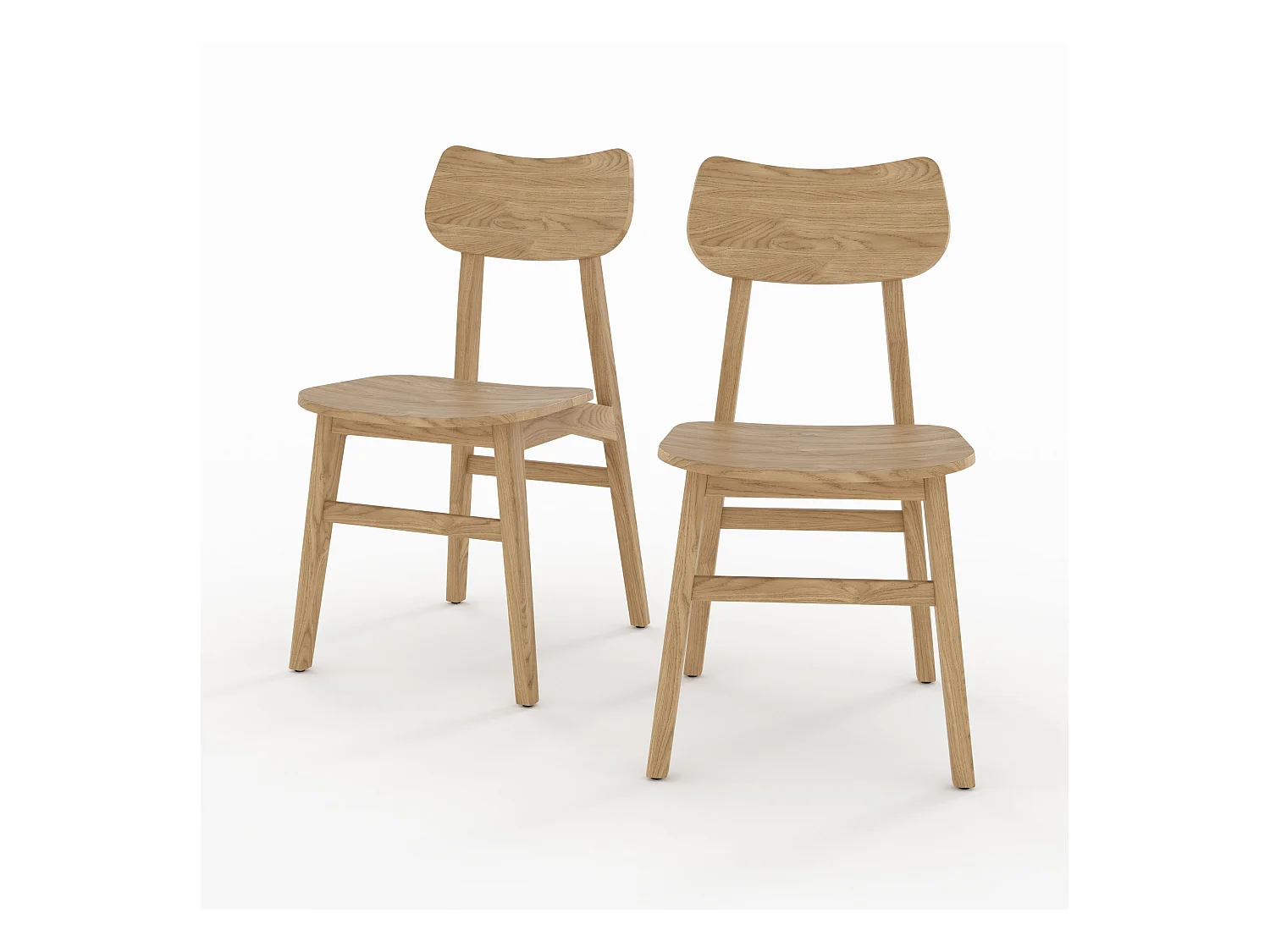 Lot de 2 chaises en bois massif de mindi - Kawi