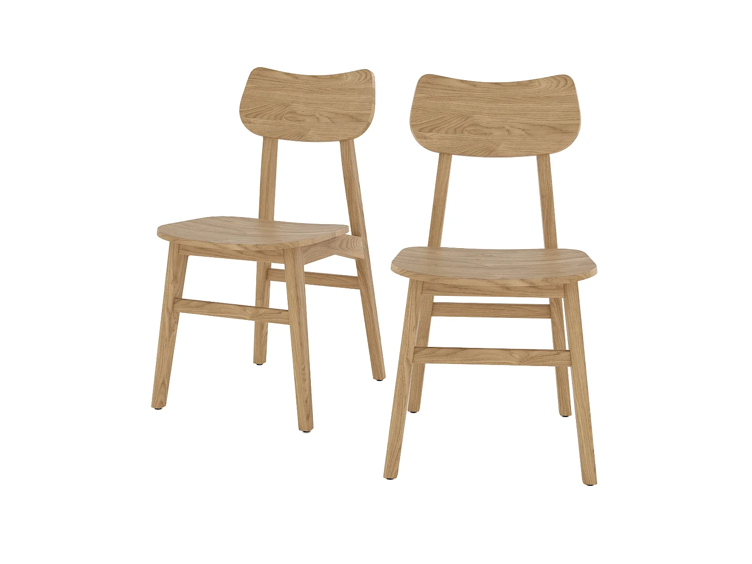 Lot de 2 chaises en bois massif de mindi - Kawi