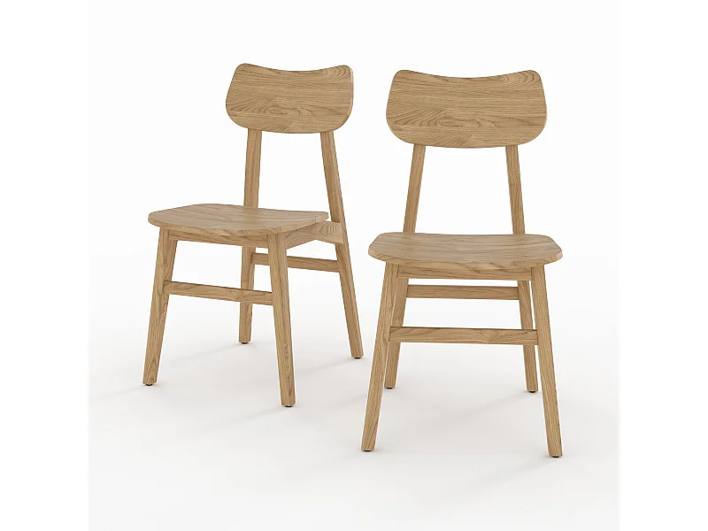 Lot de 2 chaises en bois massif de mindi - Kawi