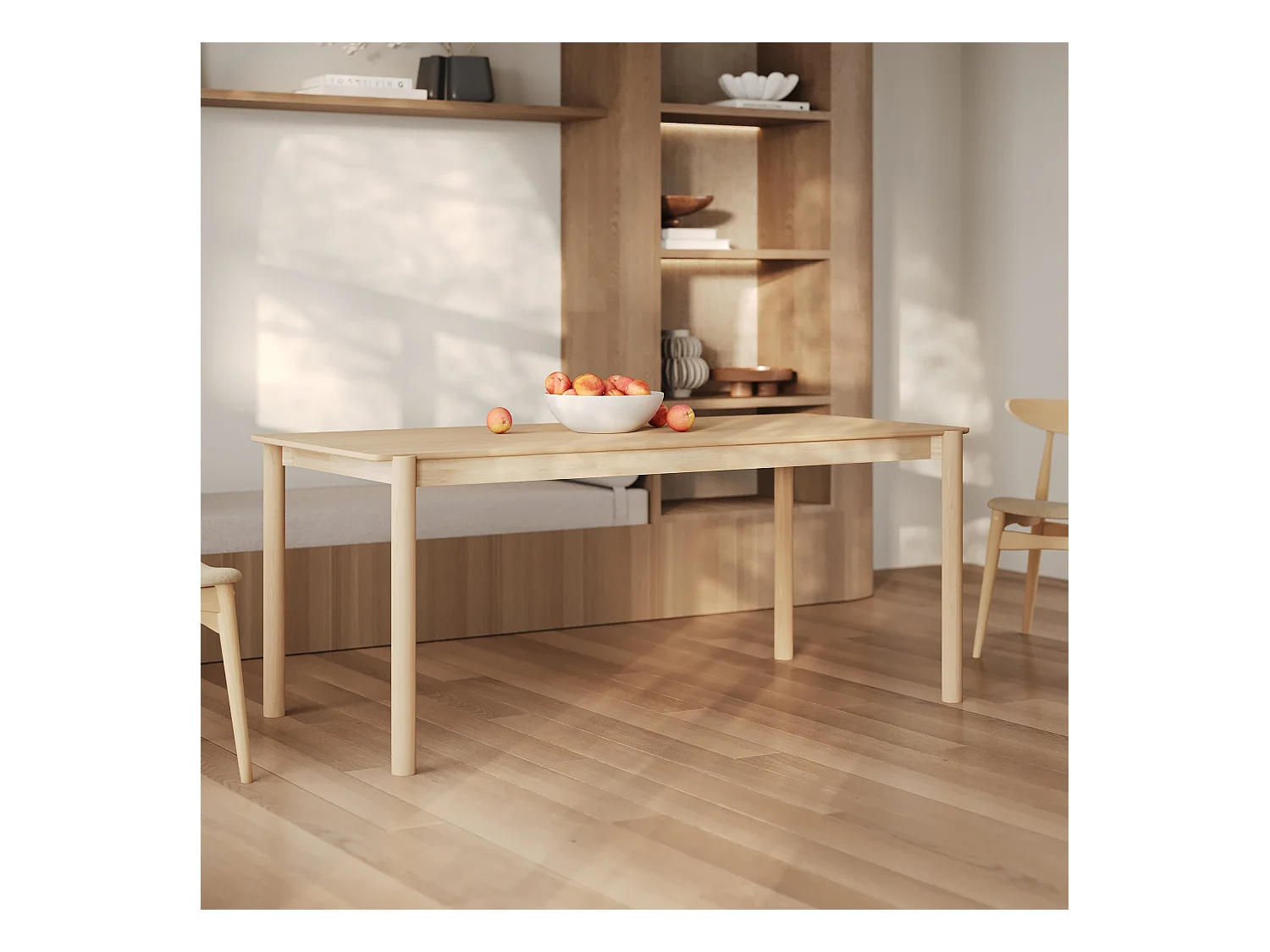 Table rectangulaire en bois de frêne 6 places - Irène