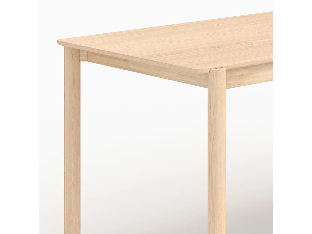 Table rectangulaire en placage frêne effet blanchi 6 places - Irène