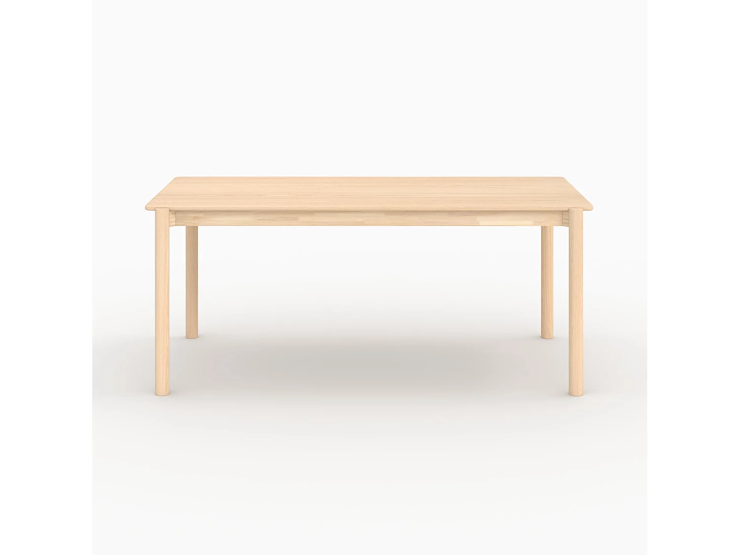 Table rectangulaire en placage frêne effet blanchi 6 places - Irène