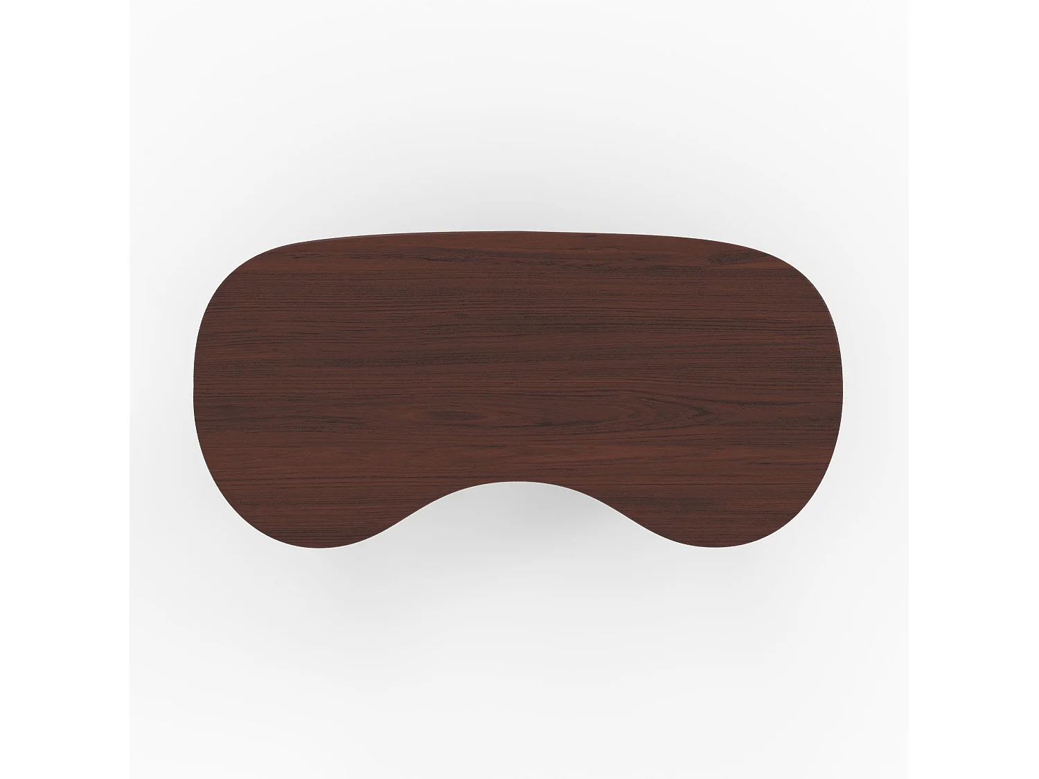 Tavolino organico in legno massello di mindi scuro - Brandan