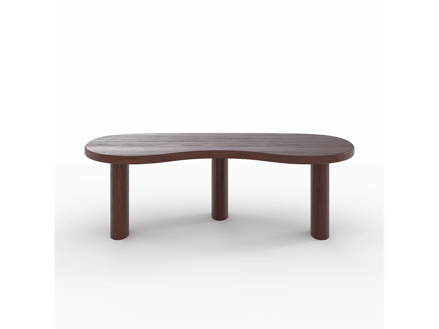 Table basse organique en bois massif de mindi foncé - Brandan