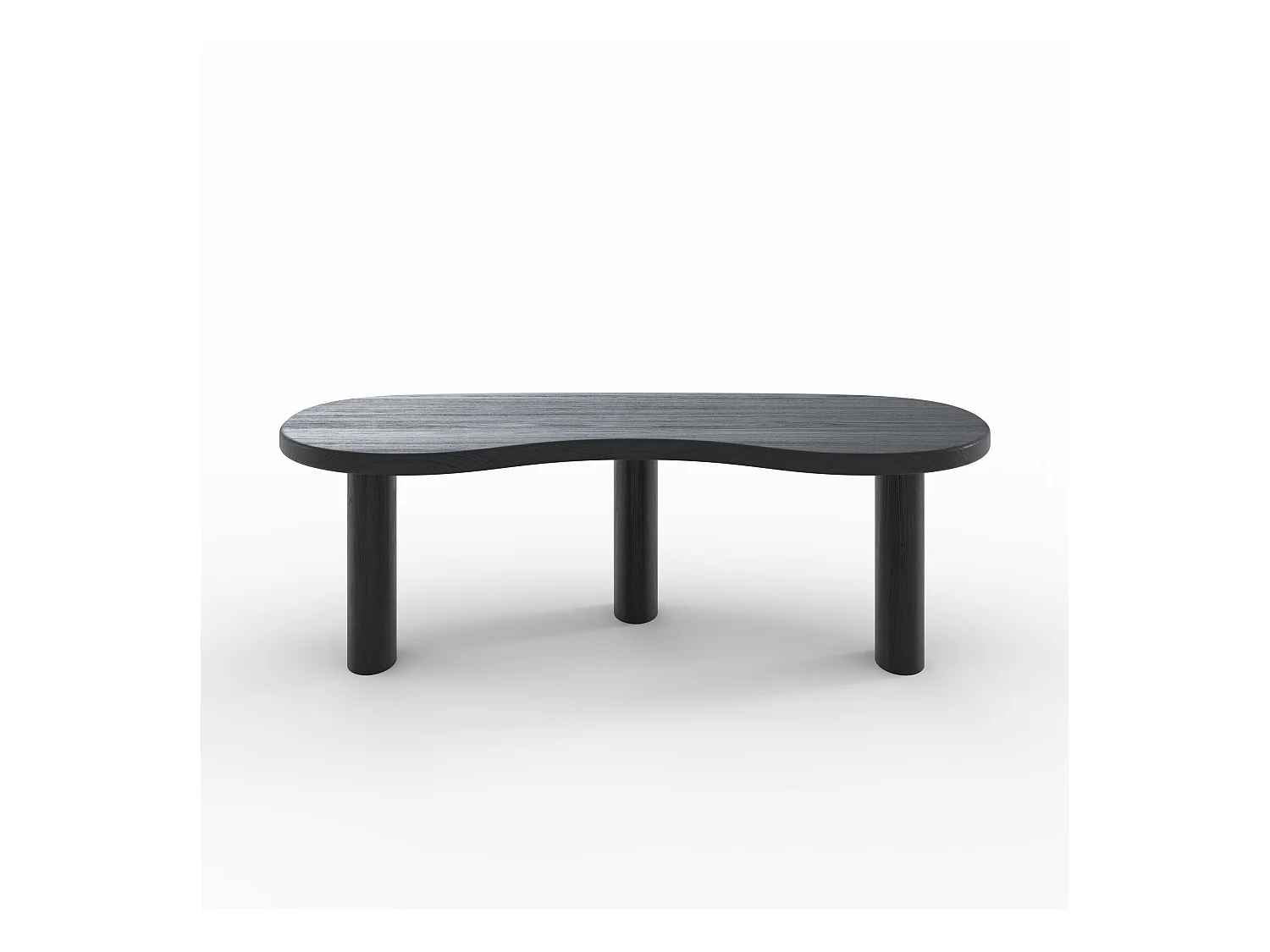 Mesa baja orgánica de madera maciza de mindi negra - Brandan