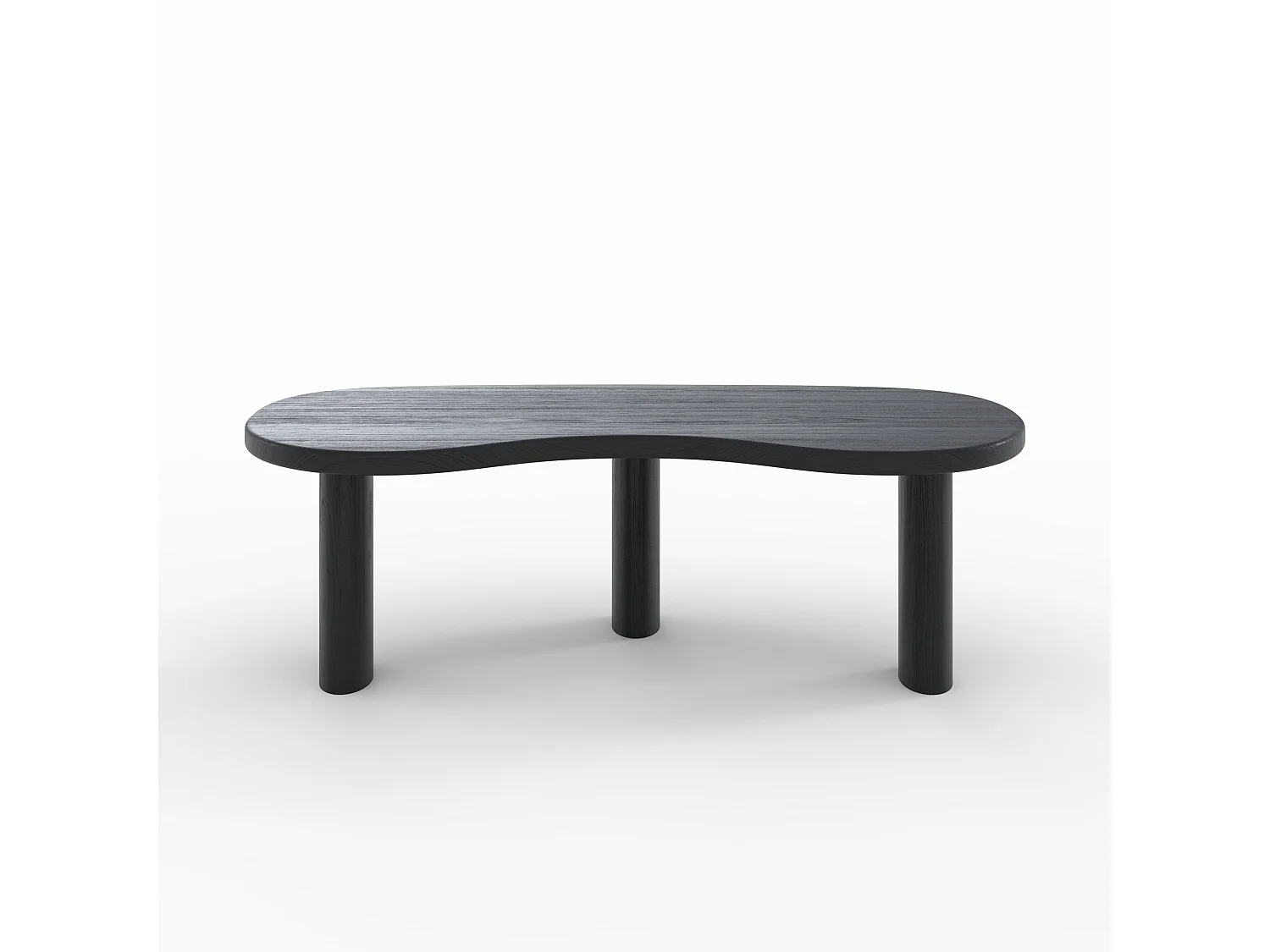Mesa baja orgánica de madera maciza de mindi negra - Brandan