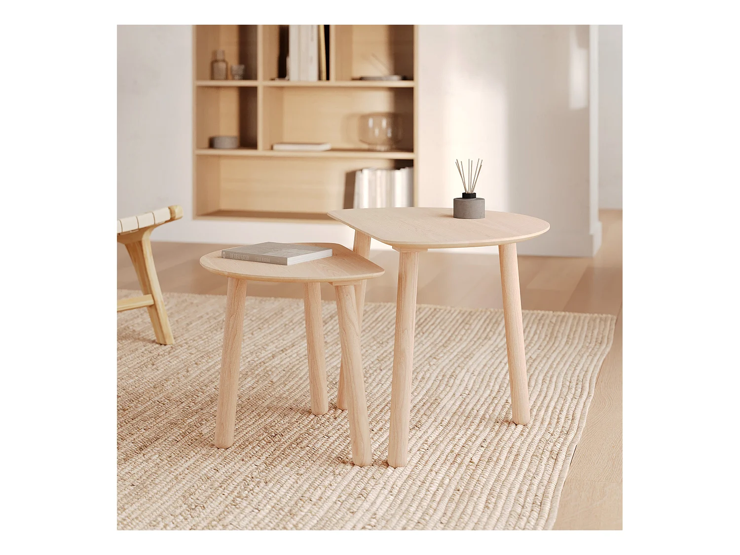 Tavolini impilabili in legno di frassino - Montaine