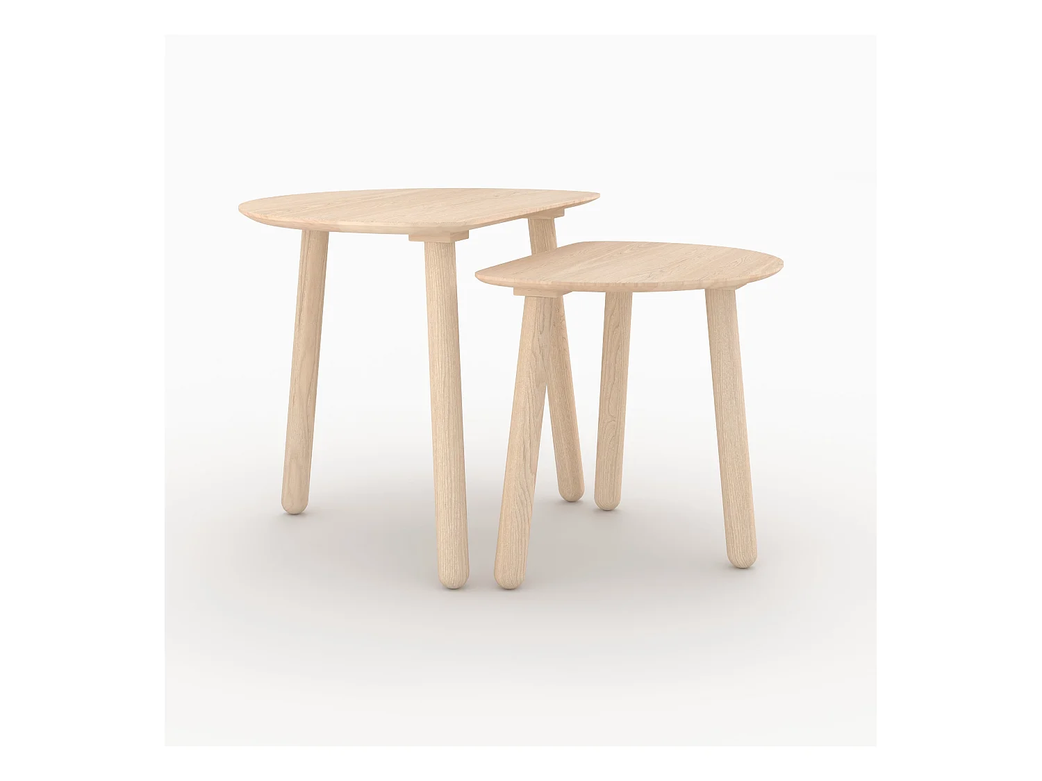 Tavolini impilabili in legno di frassino - Montaine