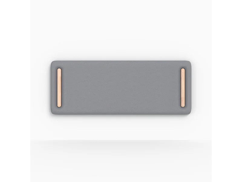 Cabecera de cama de tela gris 140 cm - Katia