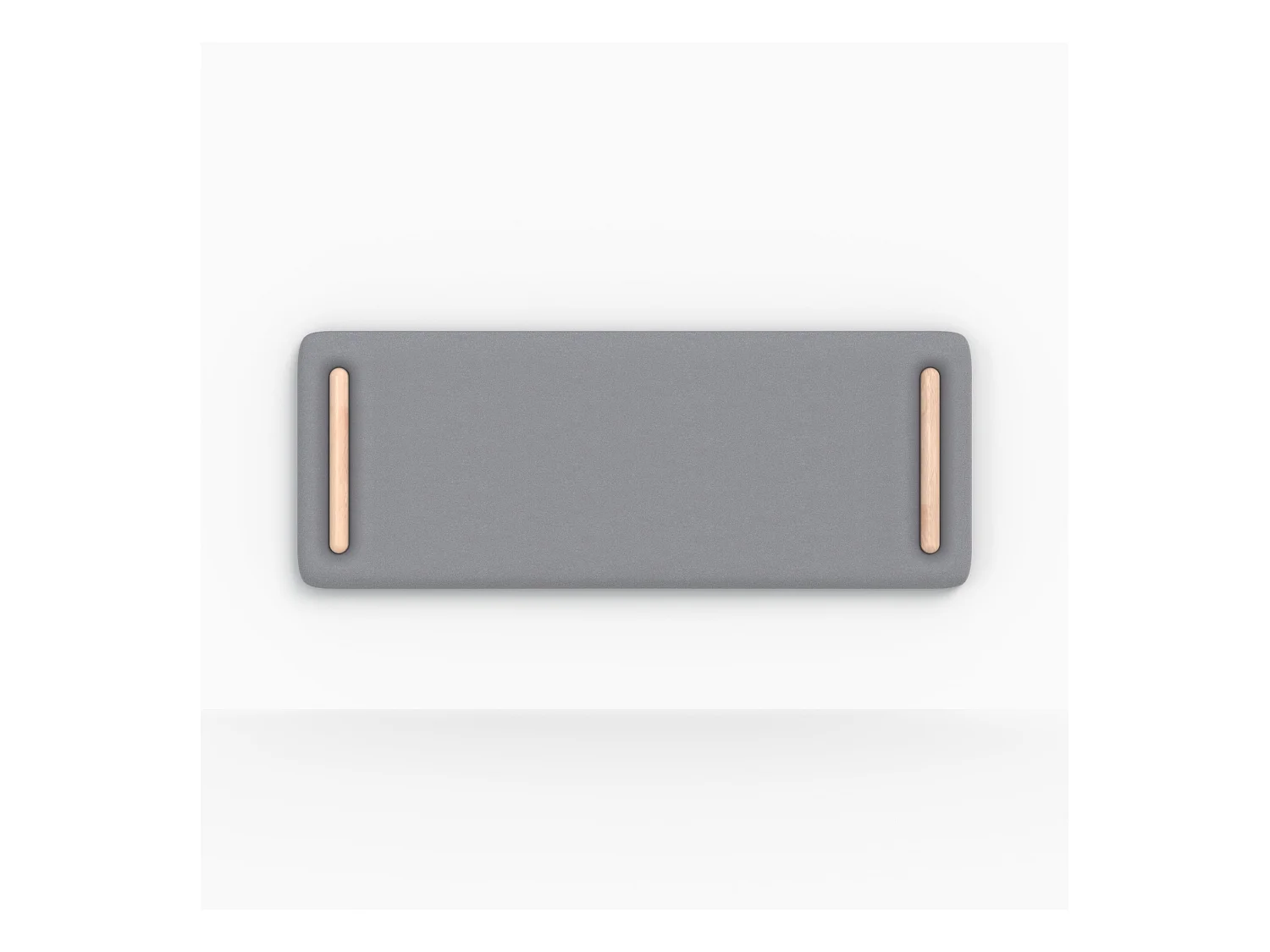 Tête de lit en tissu gris 140 cm - Katia