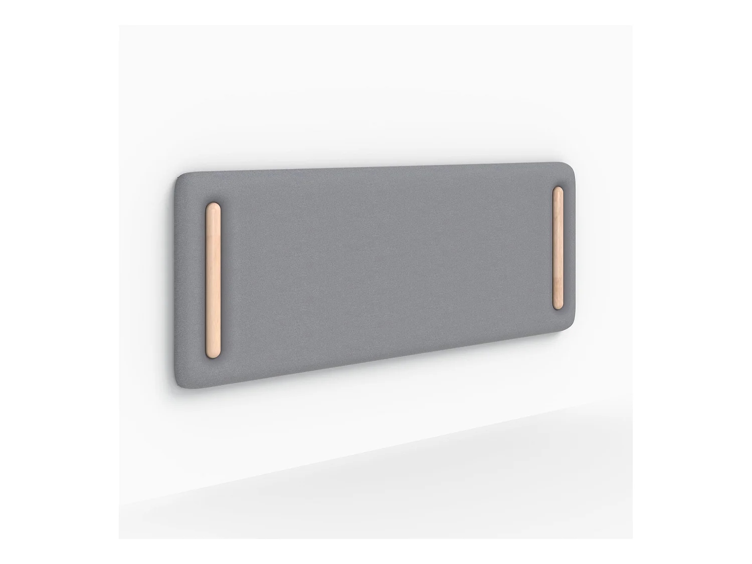 Tête de lit en tissu gris 140 cm - Katia