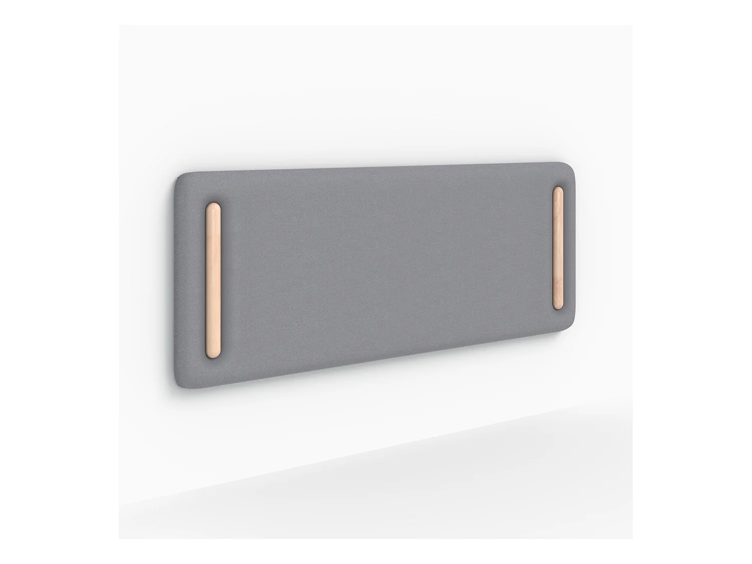 Tête de lit en tissu gris 140 cm - Katia