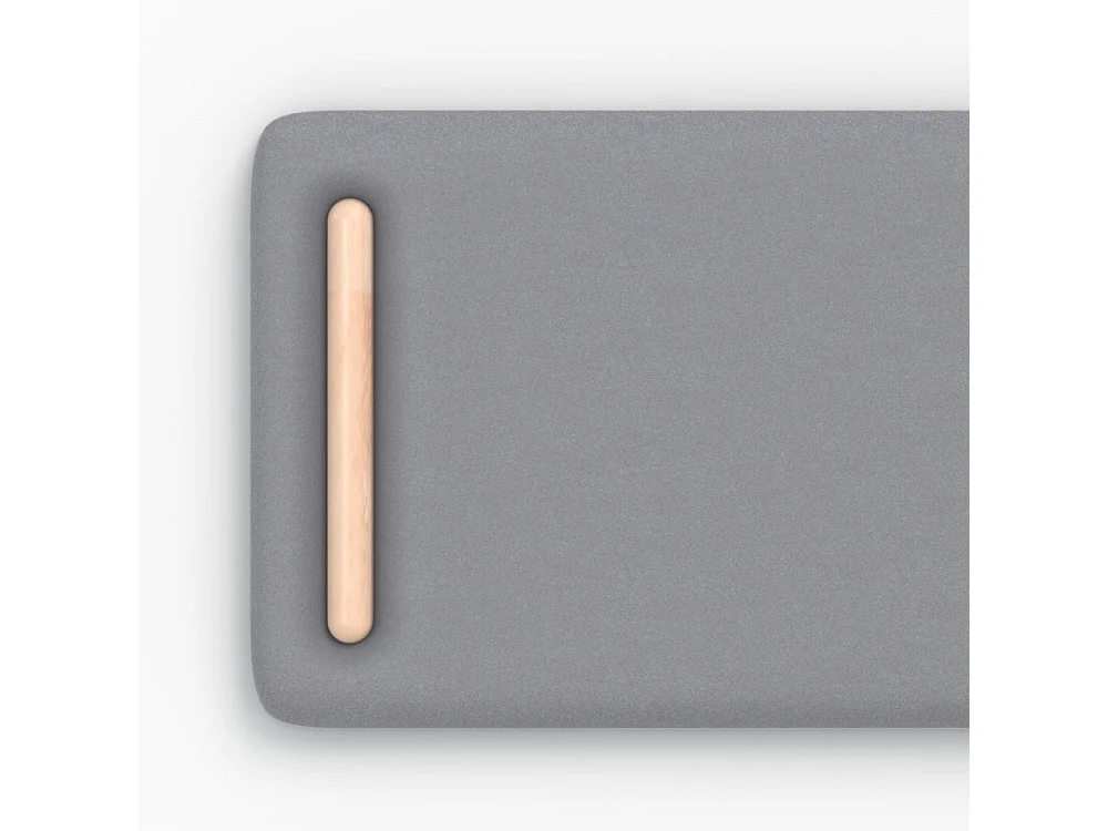 Tête de lit en tissu gris 140 cm - Katia