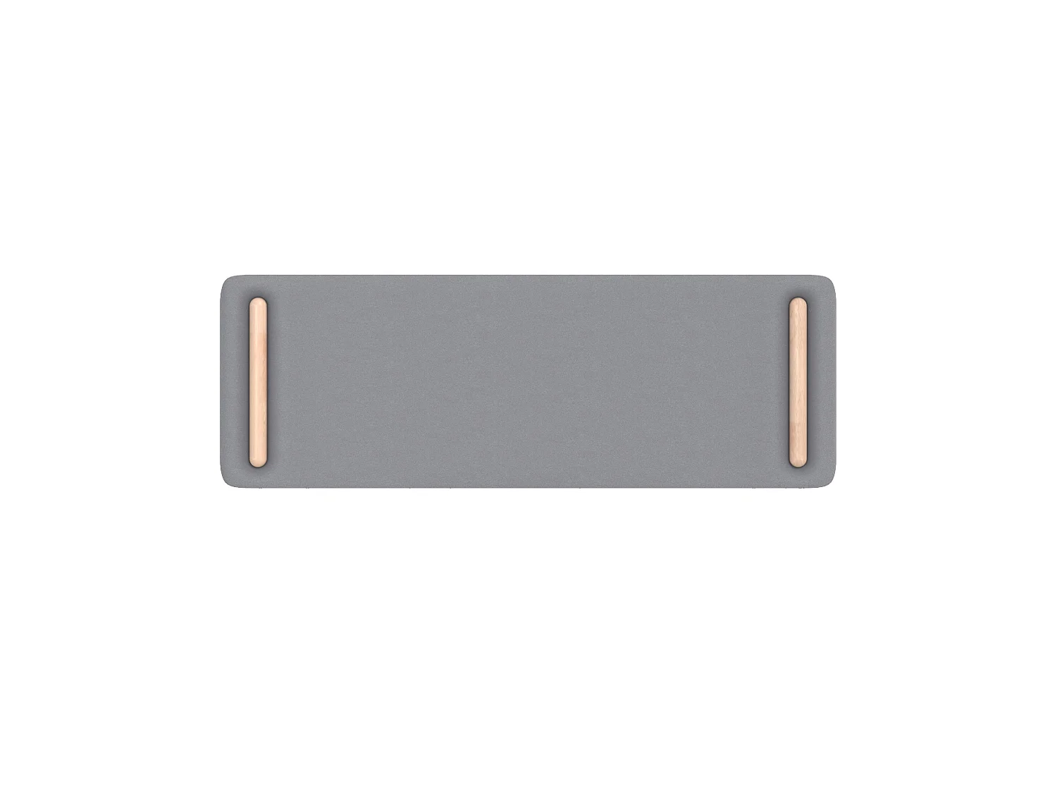 Cabecera de cama de tela gris 140 cm - Katia