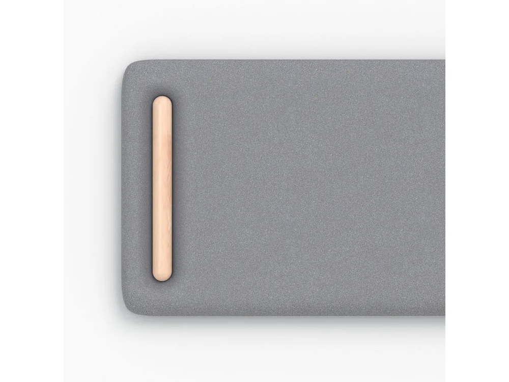 Cabecera de cama de tela gris 160 cm - Katia