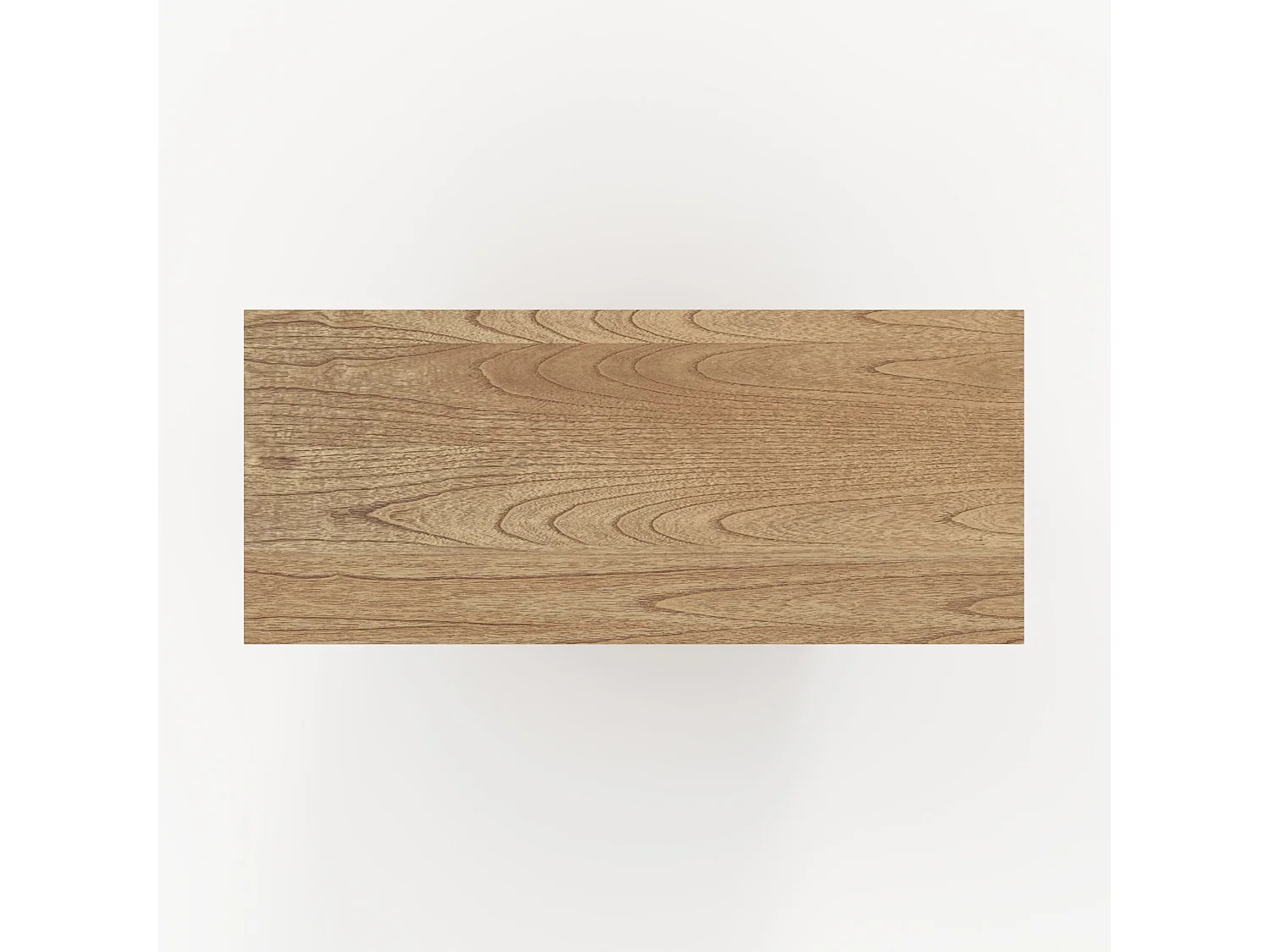 Bibliothèque en bois massif de mindi et rotin - Delya