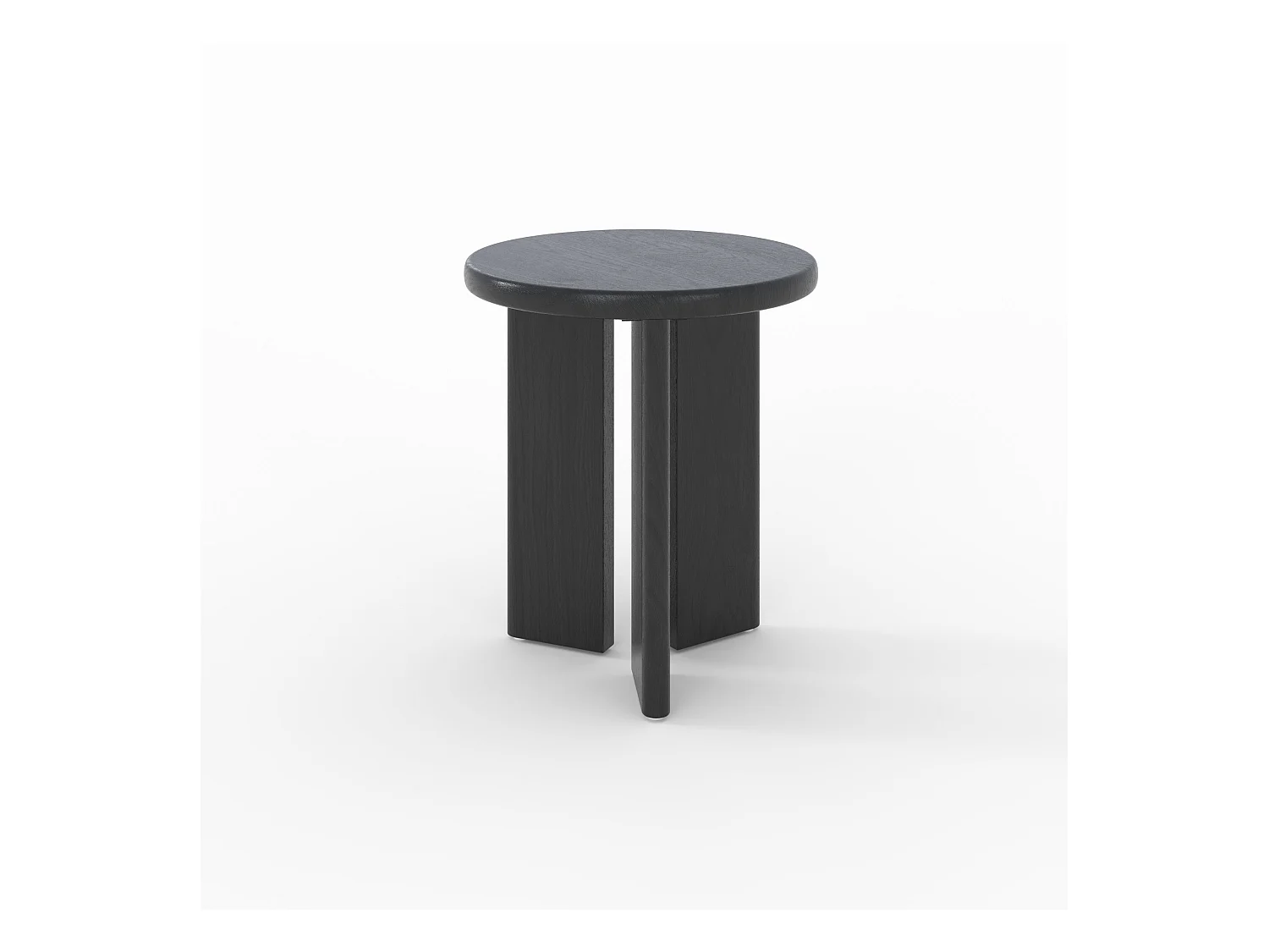 Table d'appoint ronde en bois noir D40 cm - Néa