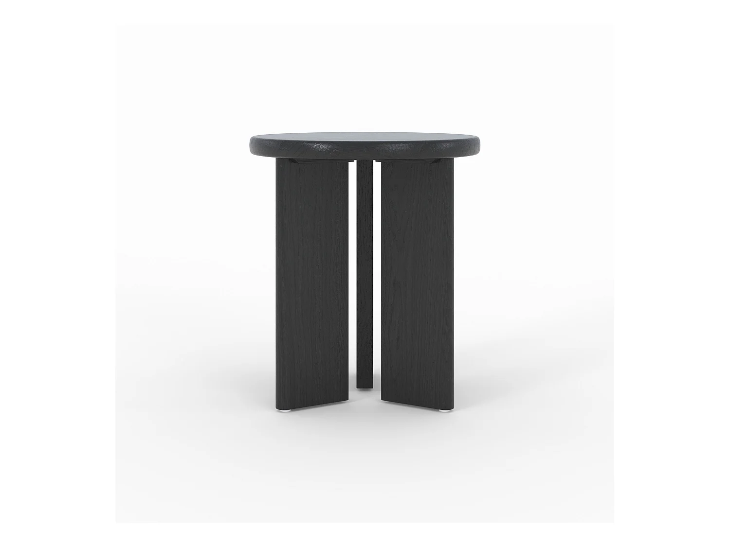 Table d'appoint ronde en bois noir D40 cm - Néa