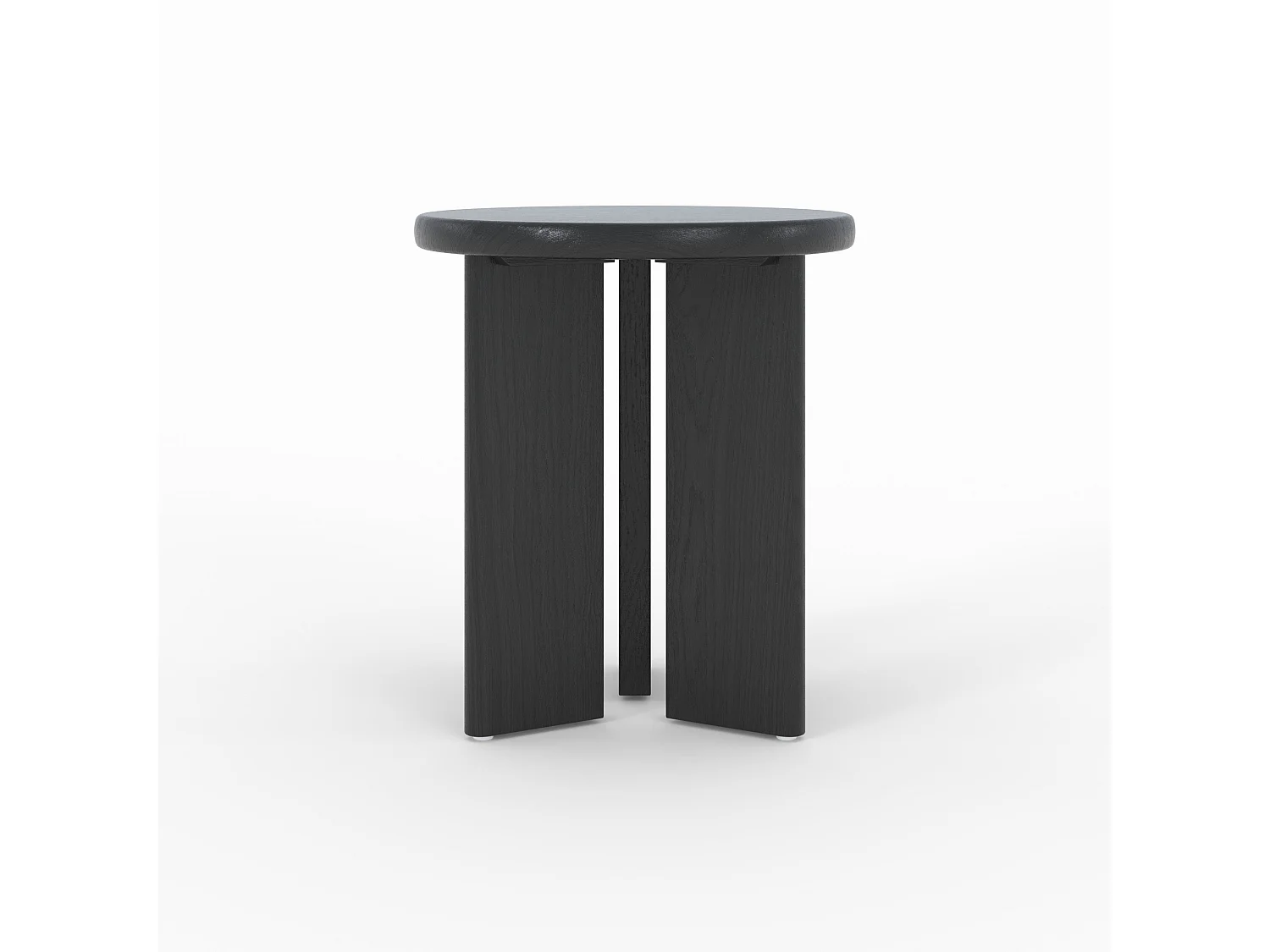 Table d'appoint ronde en bois noir D40 cm - Néa