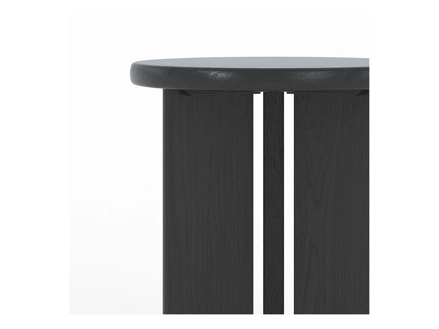 Table d'appoint ronde en bois noir D40 cm - Néa