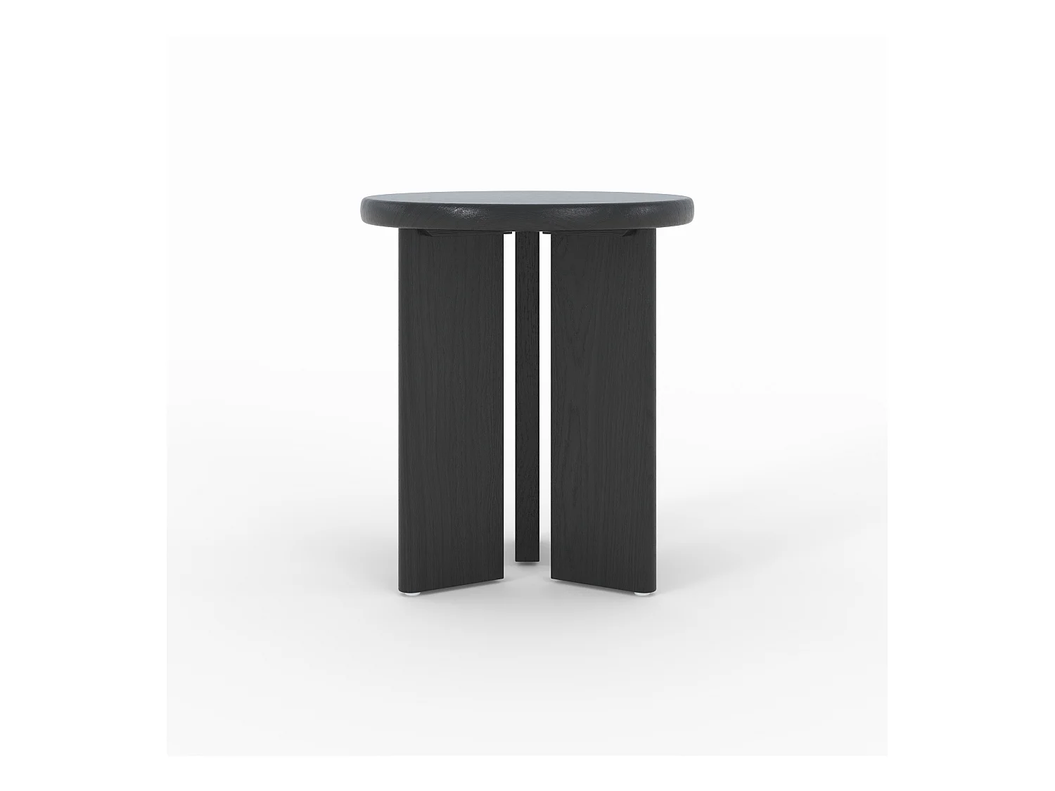 Table d'appoint ronde en bois noir D40 cm - Néa