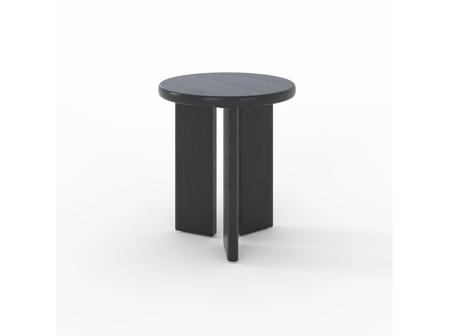 Table d'appoint ronde en bois noir D40 cm - Néa