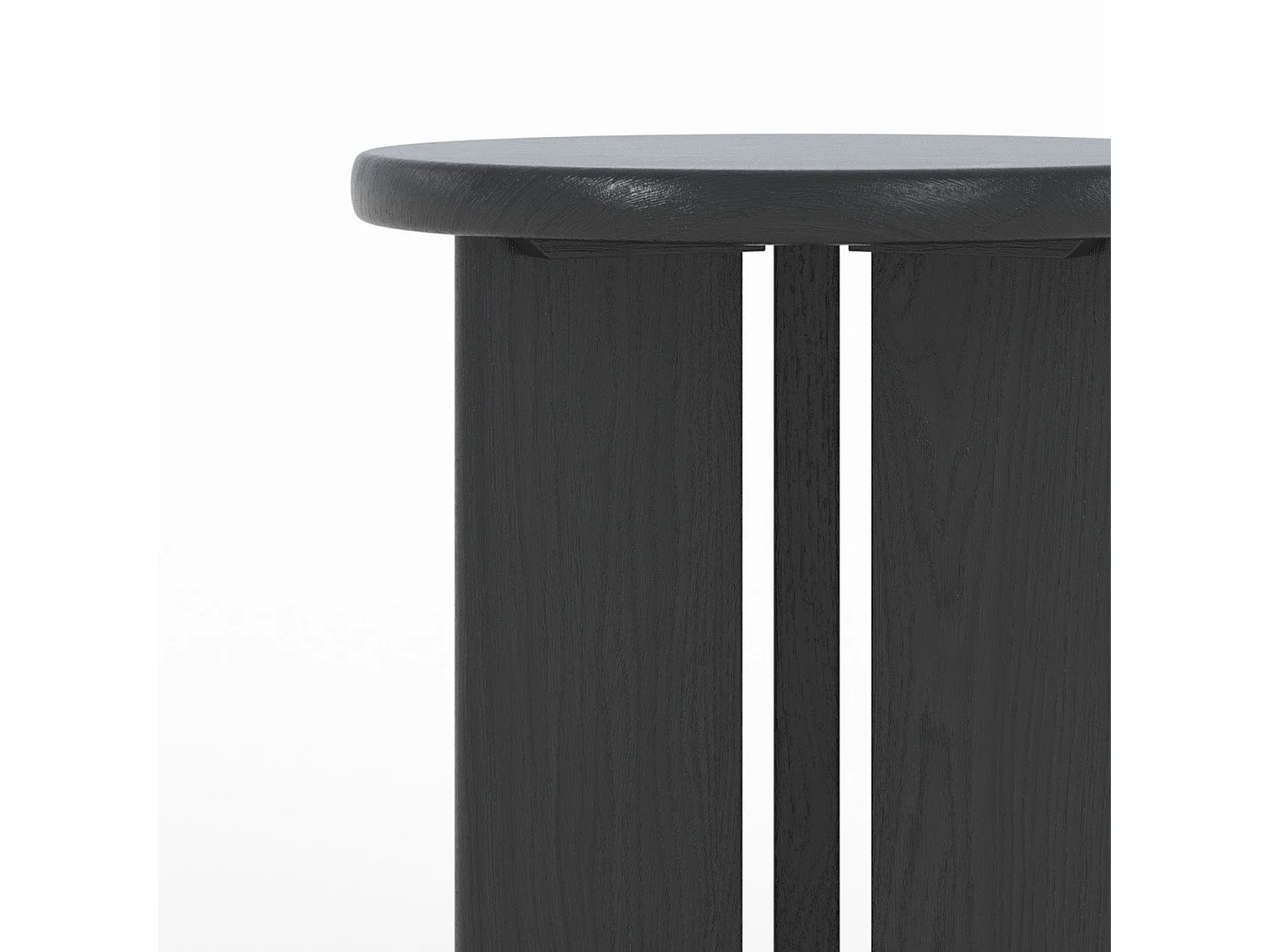 Table d'appoint ronde en bois noir D40 cm - Néa