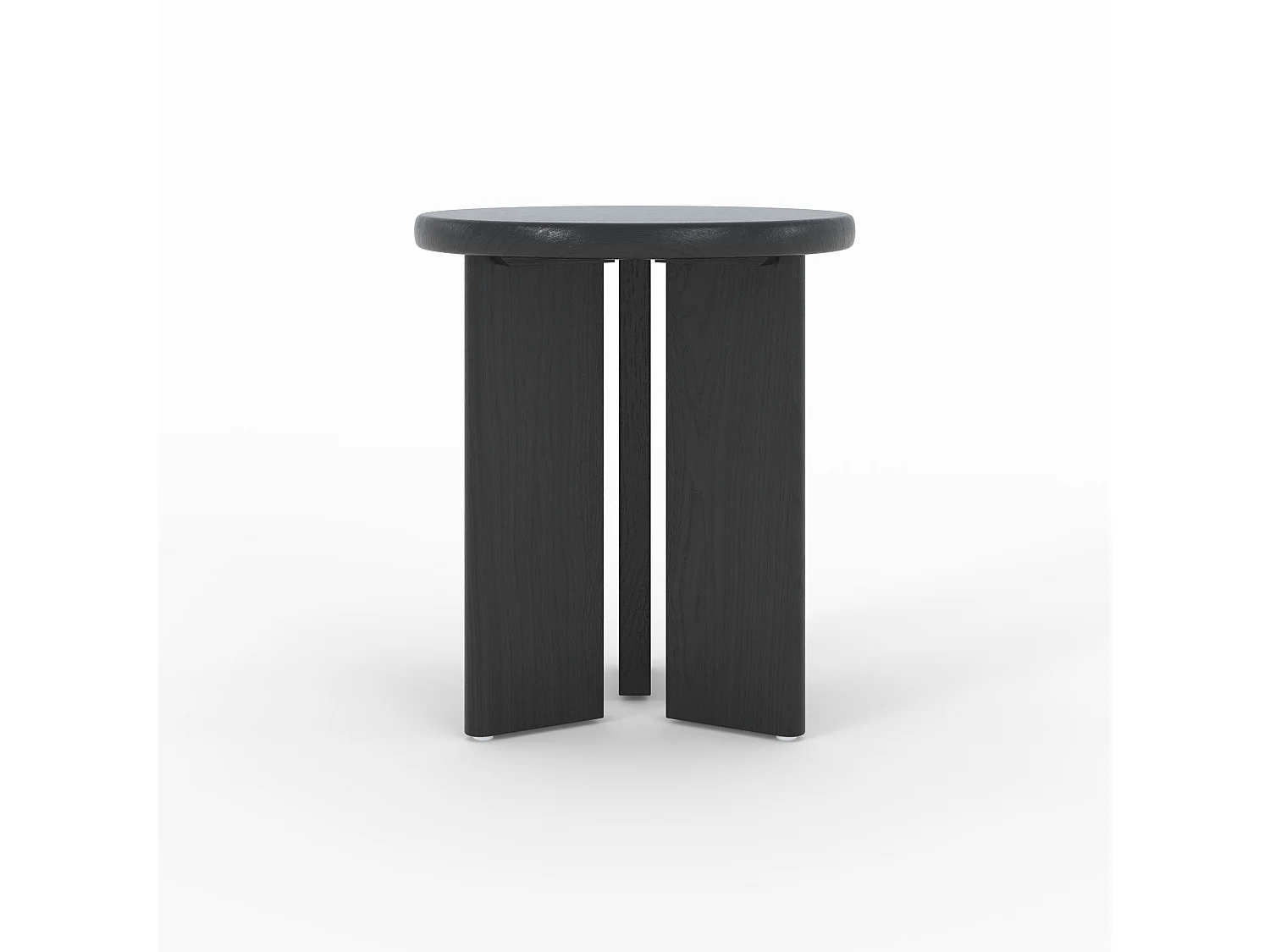 Table d'appoint ronde en bois noir D40 cm - Néa