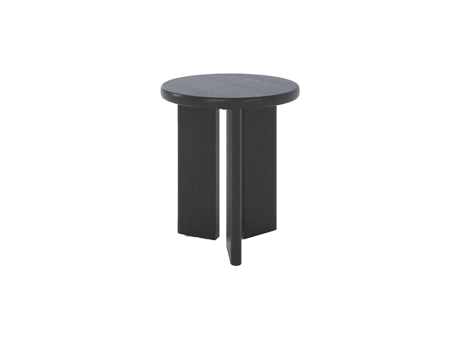 Table d'appoint ronde en bois noir D40 cm - Néa