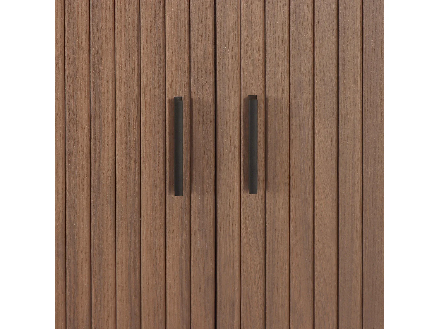 Meuble TV en mélaminé et acier 120 cm noyer