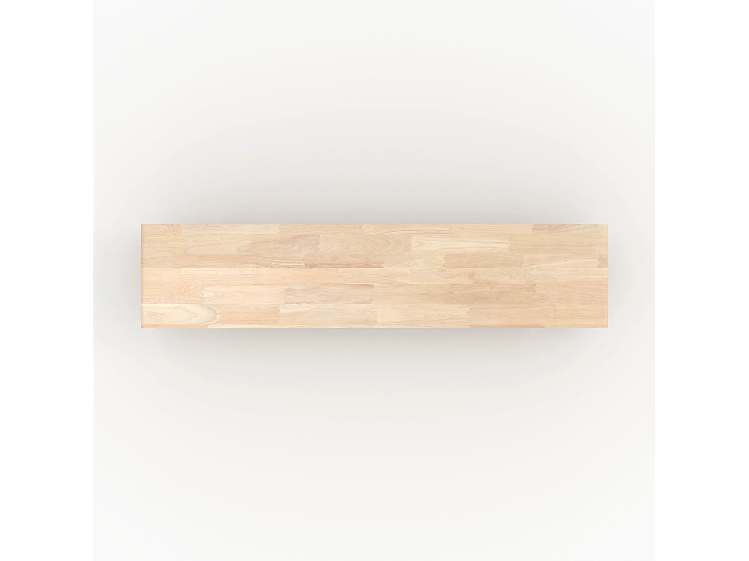 Meuble TV en bois d'hévéa massif effet blanchi - Gisèle