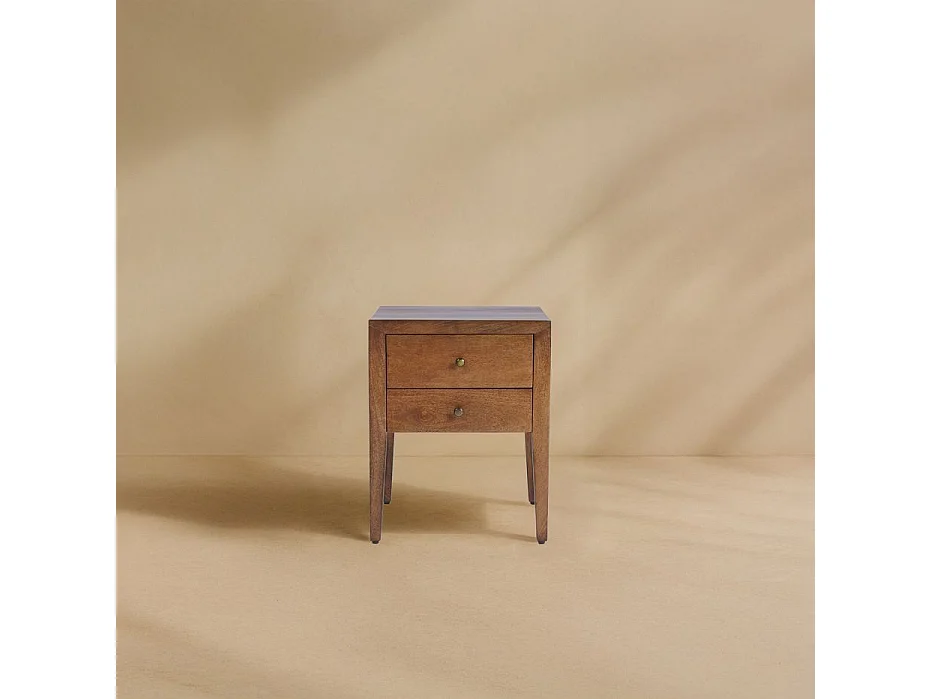 Table de chevet en bois massif Noyer Bourbon (G05) 40x50