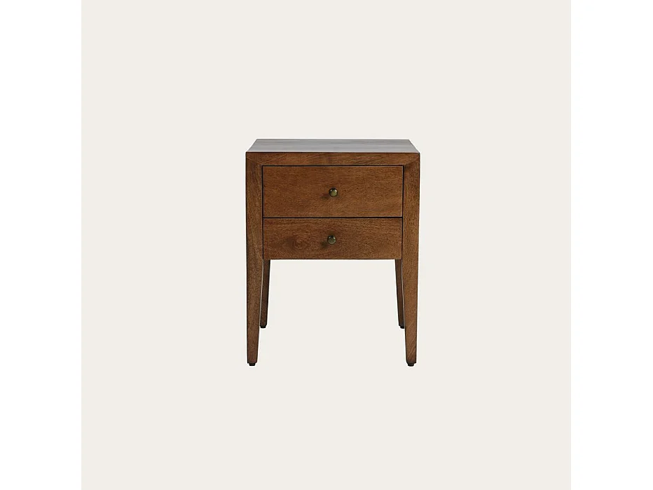 Table de chevet en bois massif Noyer Bourbon (G05) 40x50