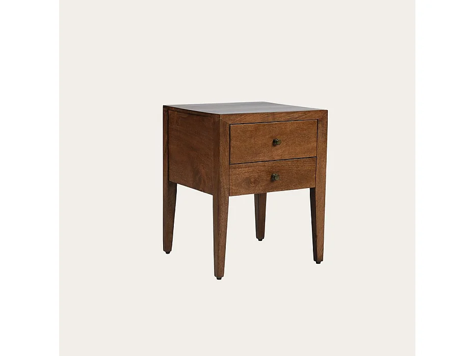 Table de chevet en bois massif Noyer Bourbon (G05) 40x50