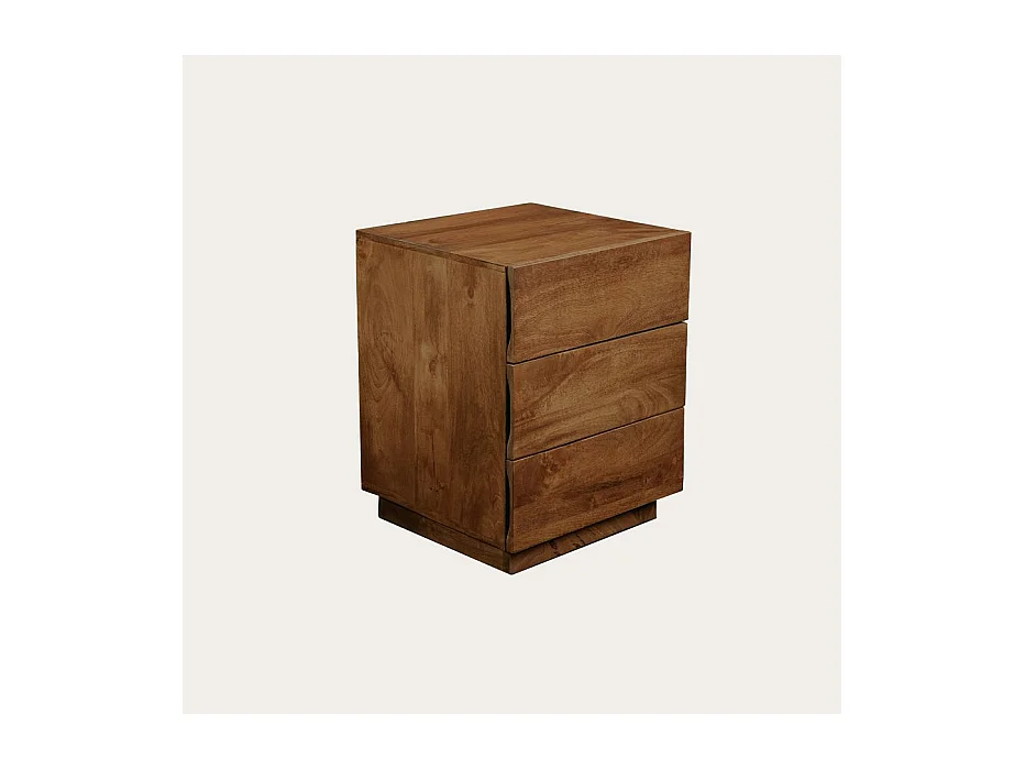 Table de chevet en bois massif Noyer Bourbon (G05) 40x50