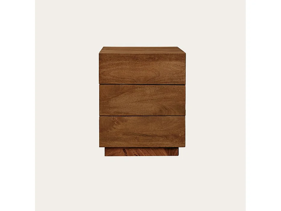 Table de chevet en bois massif Noyer Bourbon (G05) 40x50