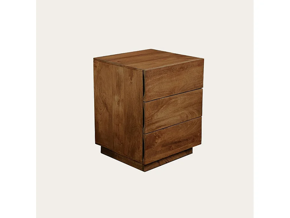 Table de chevet en bois massif Noyer Bourbon (G05) 40x50