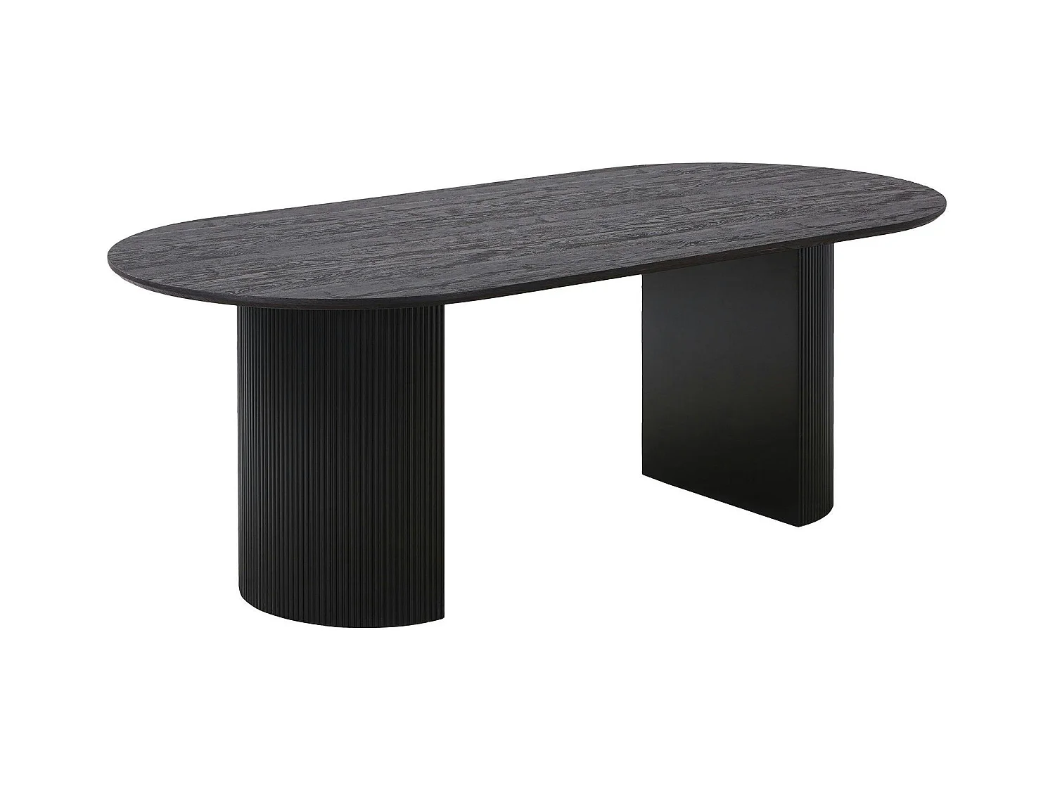 Table à manger ovale effet bois foncé 210 cm MATERA