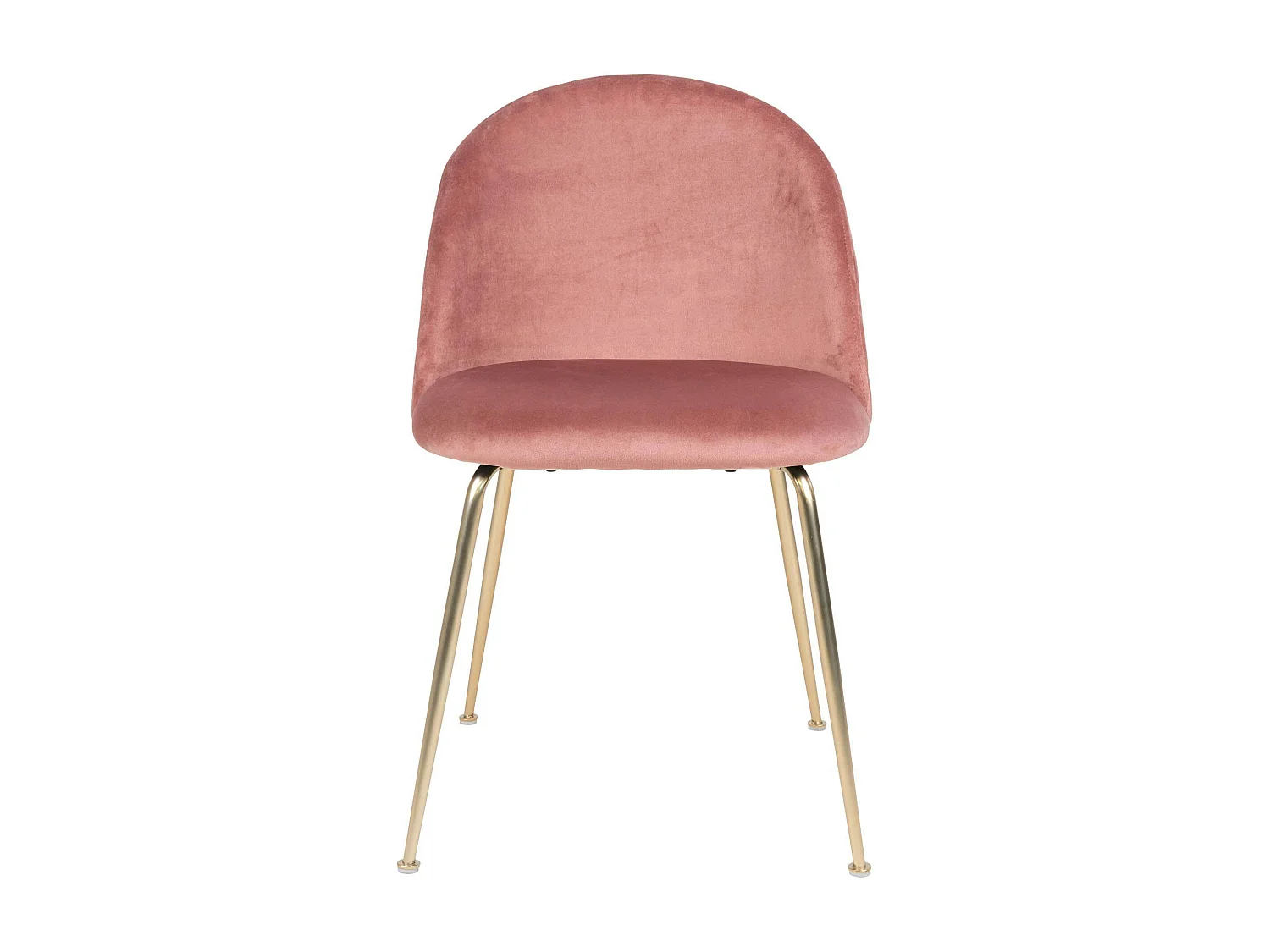 Chaise en velours rose à dossier rond (lot de 2) MONTREUX