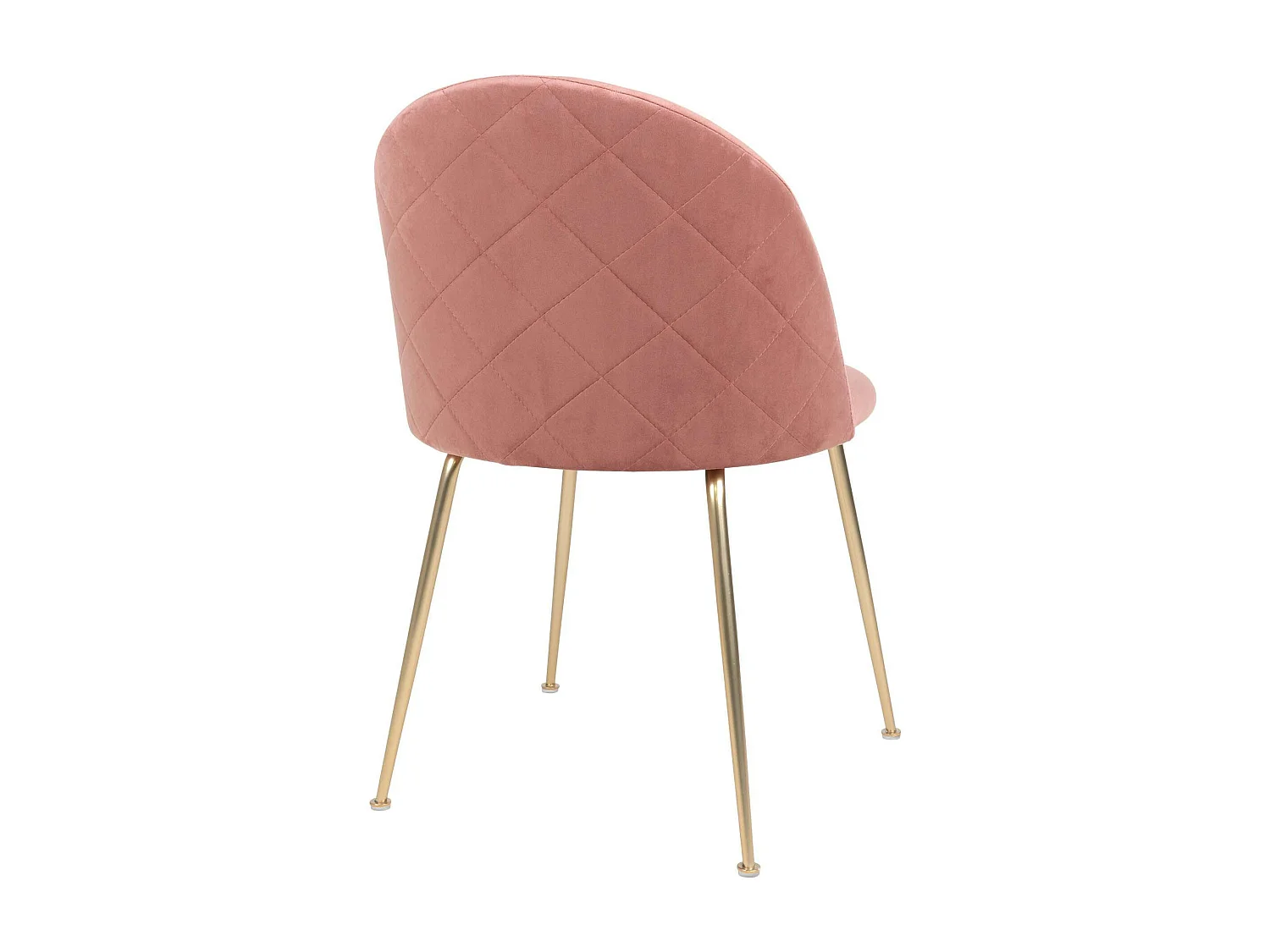 Chaise en velours rose à dossier rond (lot de 2) MONTREUX